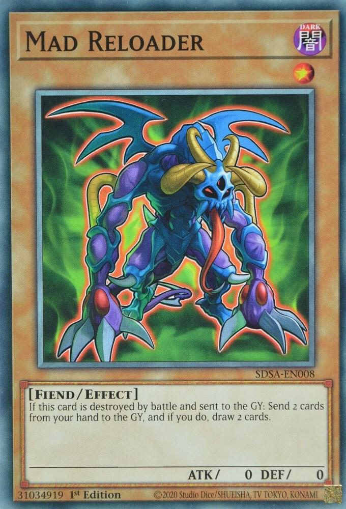 Mad Reloader SDSA-EN008 card from Structure Deck: Sacred Beasts