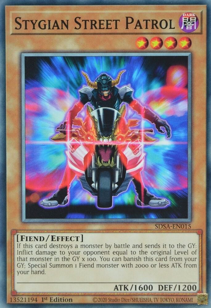 Stygian Street Patrol SDSA-EN015 card from Structure Deck: Sacred Beasts