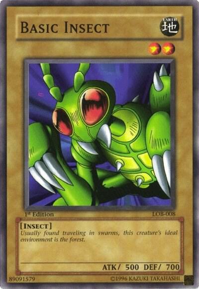 Basic Insect LOB-008 card from The Legend of Blue Eyes White Dragon