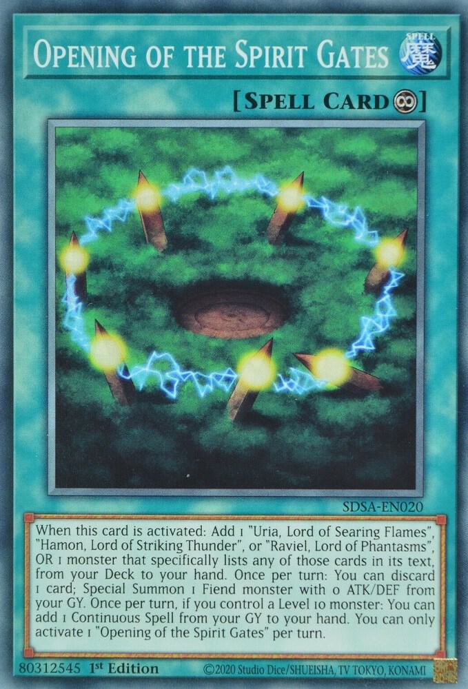 Opening of the Spirit Gates SDSA-EN020 card from Structure Deck: Sacred Beasts