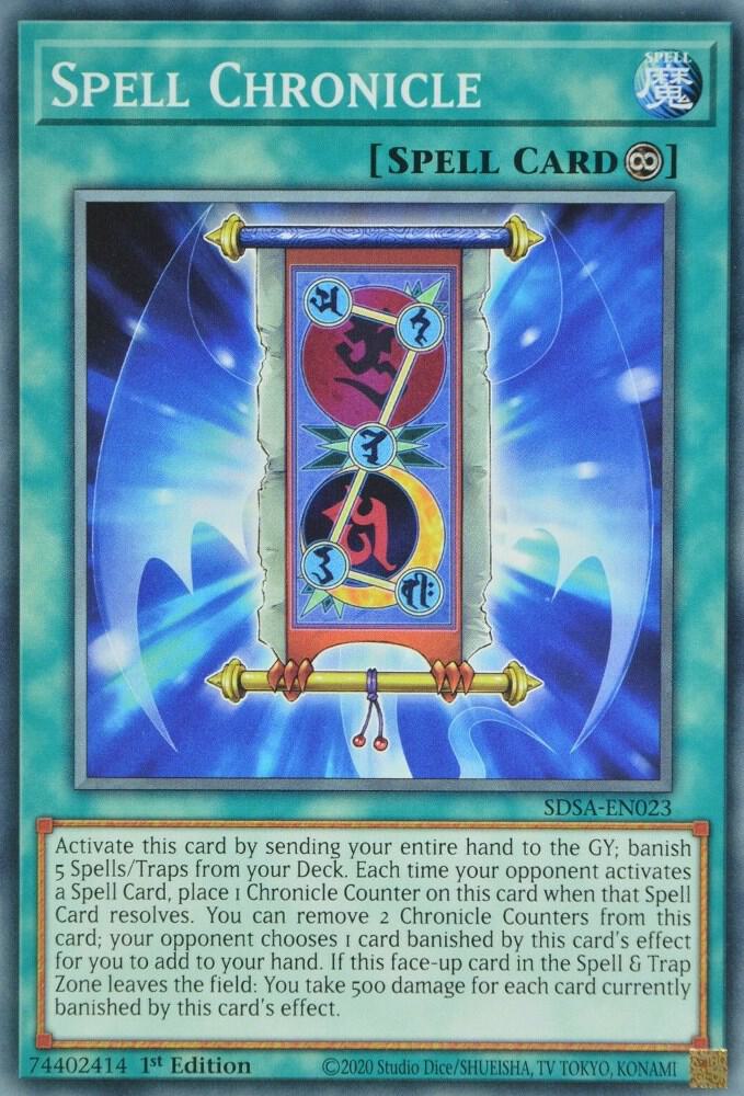Spell Chronicle SDSA-EN023 card from Structure Deck: Sacred Beasts