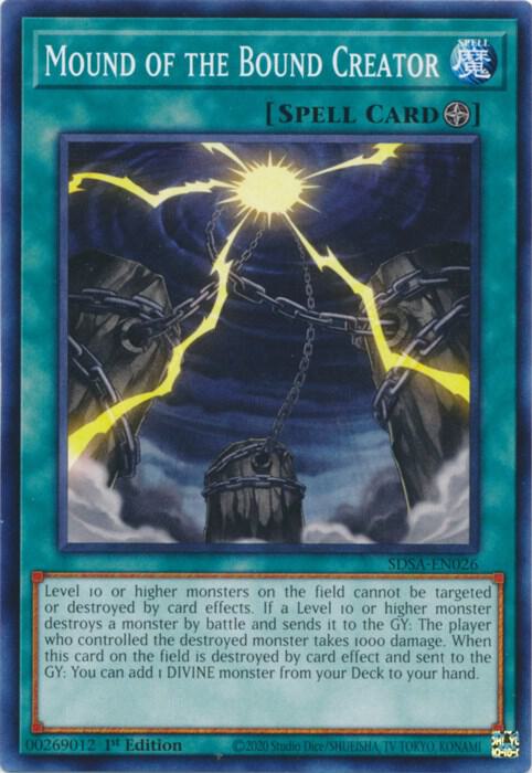 Mound of the Bound Creator SDSA-EN026 card from Structure Deck: Sacred Beasts