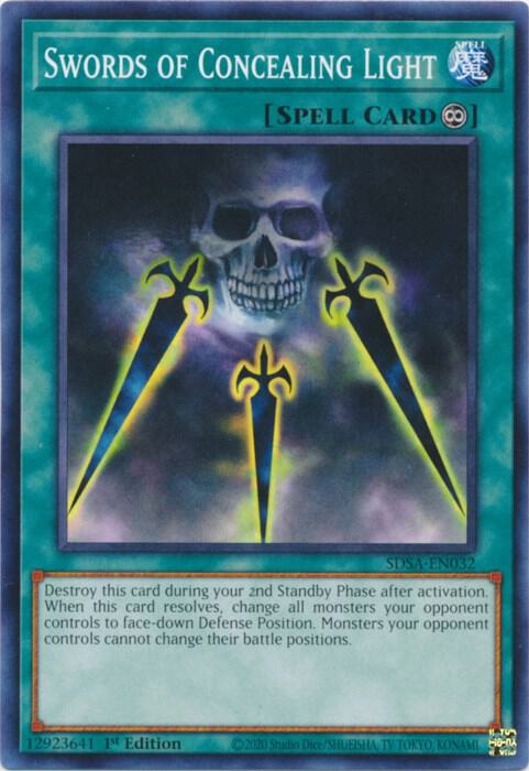 Swords of Concealing Light SDSA-EN032 card from Structure Deck: Sacred Beasts