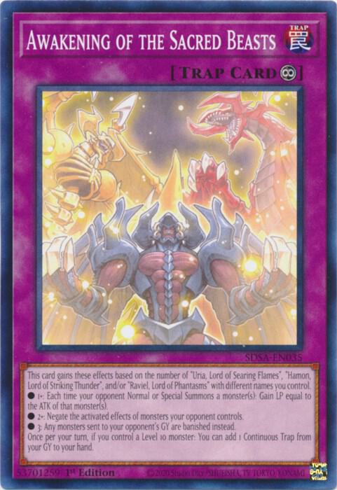 Awakening of the Sacred Beasts SDSA-EN035 card from Structure Deck: Sacred Beasts