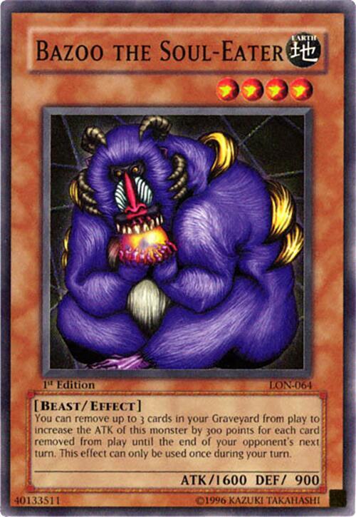 Bazoo the Soul-Eater LON-064 card from Labyrinth of Nightmare