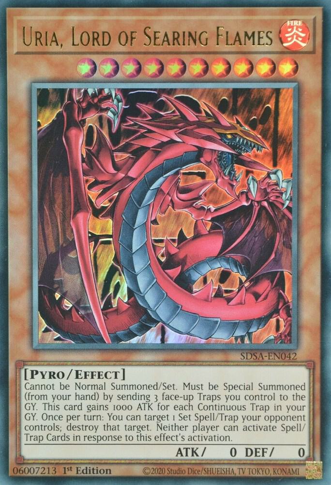 Uria, Lord of Searing Flames SDSA-EN042 card from Structure Deck: Sacred Beasts