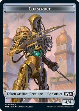 Construct // Zombie Double-Sided Token 14 // 7 card from Core Set 2021