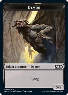 Demon // Pirate Double-Sided Token 6 // 9 card from Core Set 2021