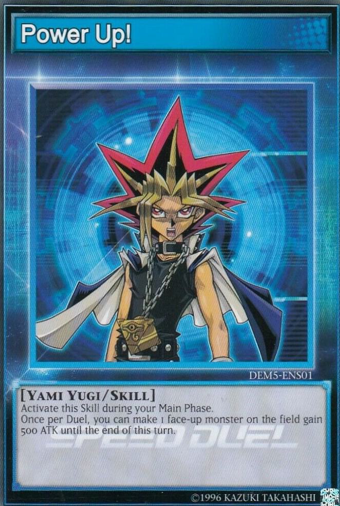 Power Up! DEM5-ENS01 card from Speed Duel Demo Deck