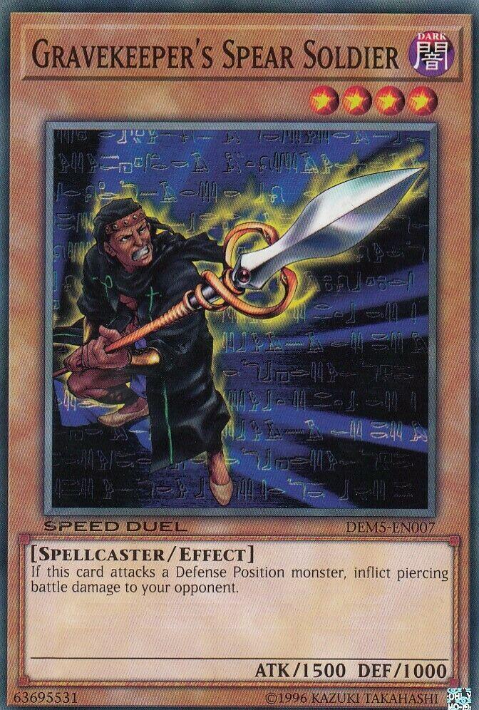 Gravekeeper's Spear Soldier DEM5-EN007 card from Speed Duel Demo Deck