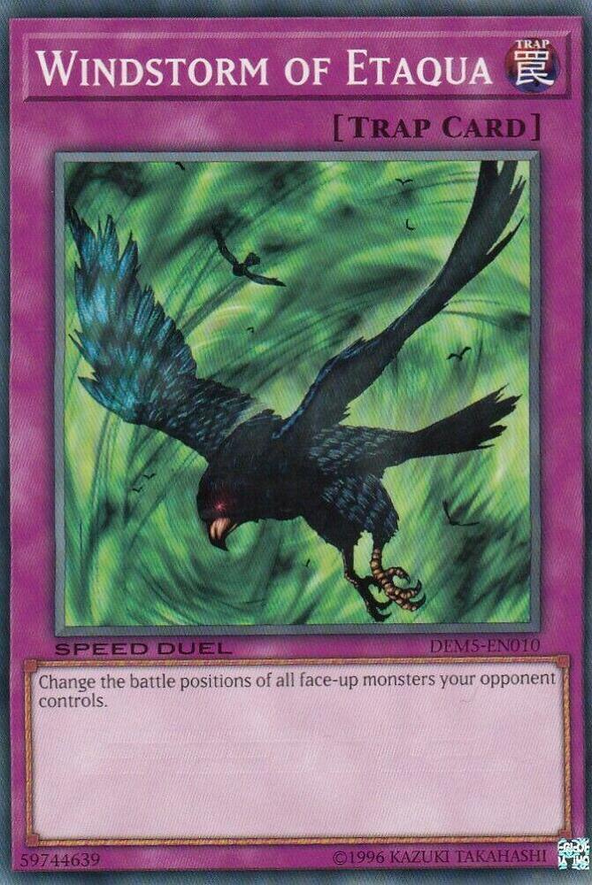 Windstorm of Etaqua DEM5-EN010 card from Speed Duel Demo Deck