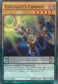 Foucault's Cannon DEM3-EN004 card from Demo Deck 2016