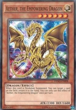 Aether, the Empowering Dragon DEM3-EN008 card from Demo Deck 2016