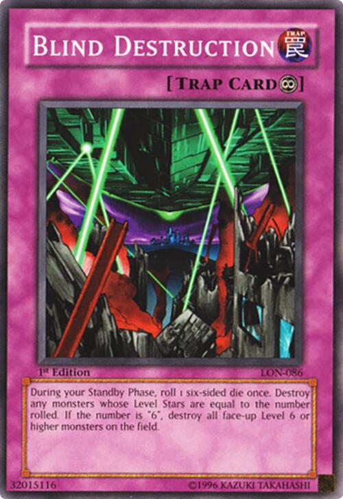Blind Destruction LON-086 card from Labyrinth of Nightmare