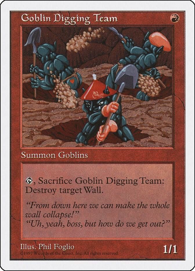 Goblin Digging Team card from Fifth Edition