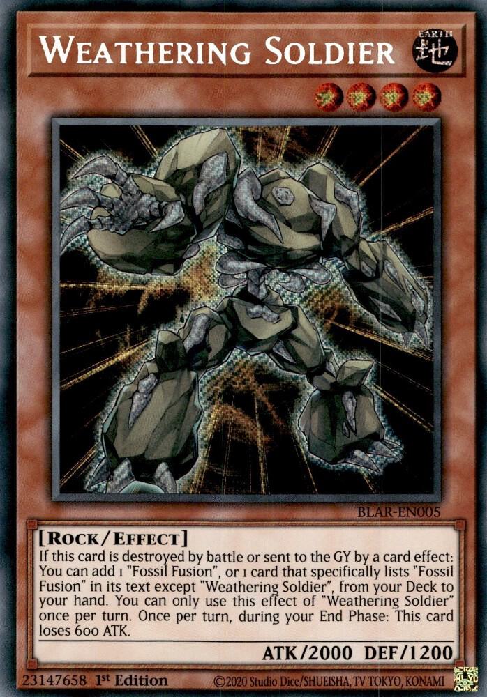 Weathering Soldier BLAR-EN005 card from Battles of Legend: Armageddon