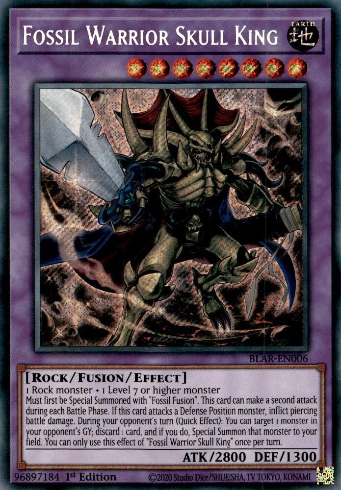 Fossil Warrior Skull King BLAR-EN006 card from Battles of Legend: Armageddon