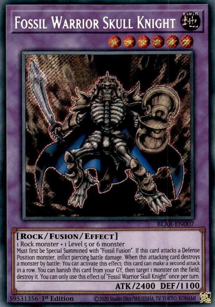 Fossil Warrior Skull Knight BLAR-EN007 card from Battles of Legend: Armageddon
