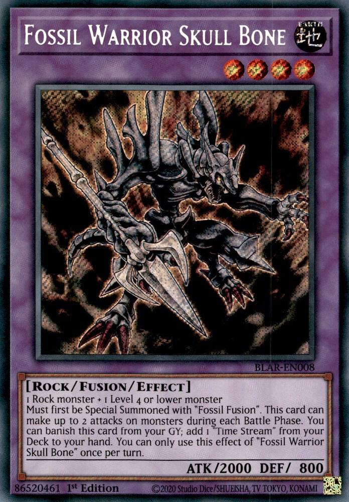 Fossil Warrior Skull Bone BLAR-EN008 card from Battles of Legend: Armageddon