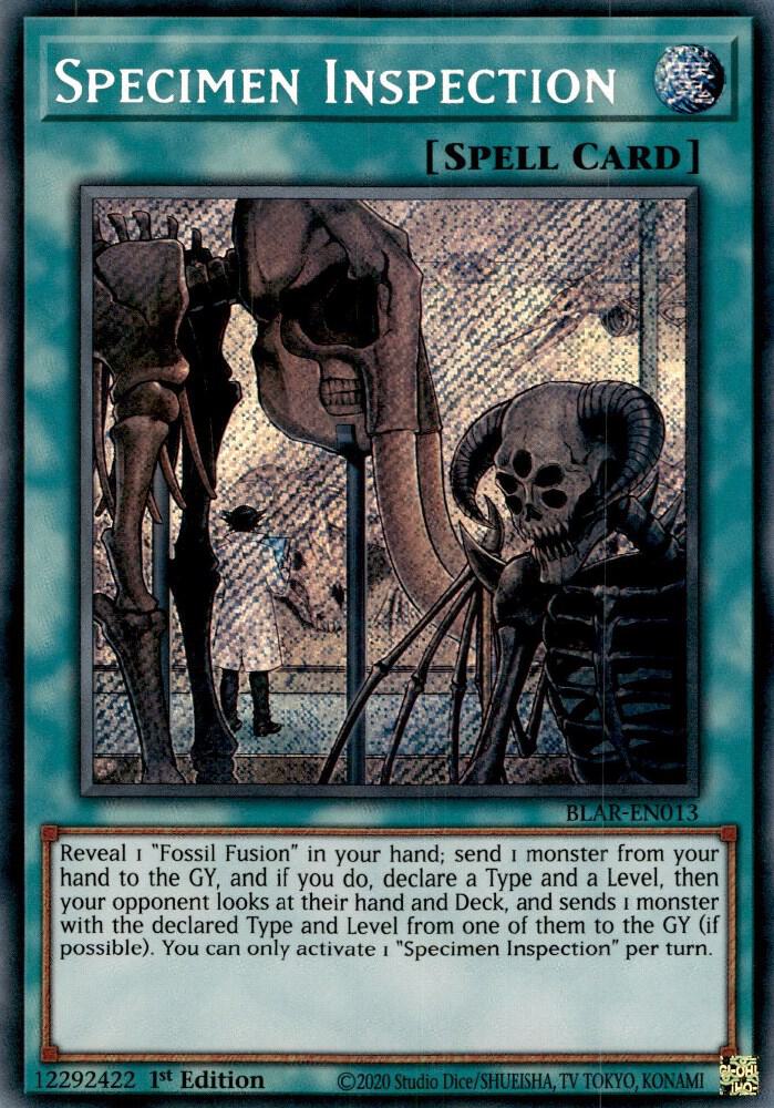 Specimen Inspection BLAR-EN013 card from Battles of Legend: Armageddon
