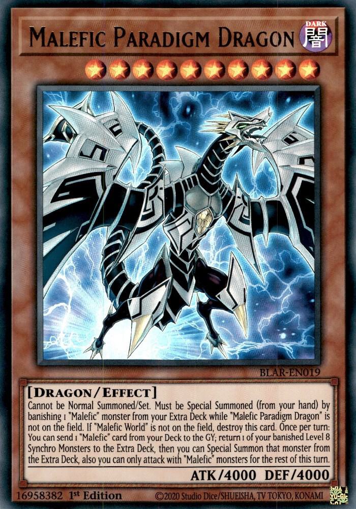 Malefic Paradigm Dragon BLAR-EN019 card from Battles of Legend: Armageddon
