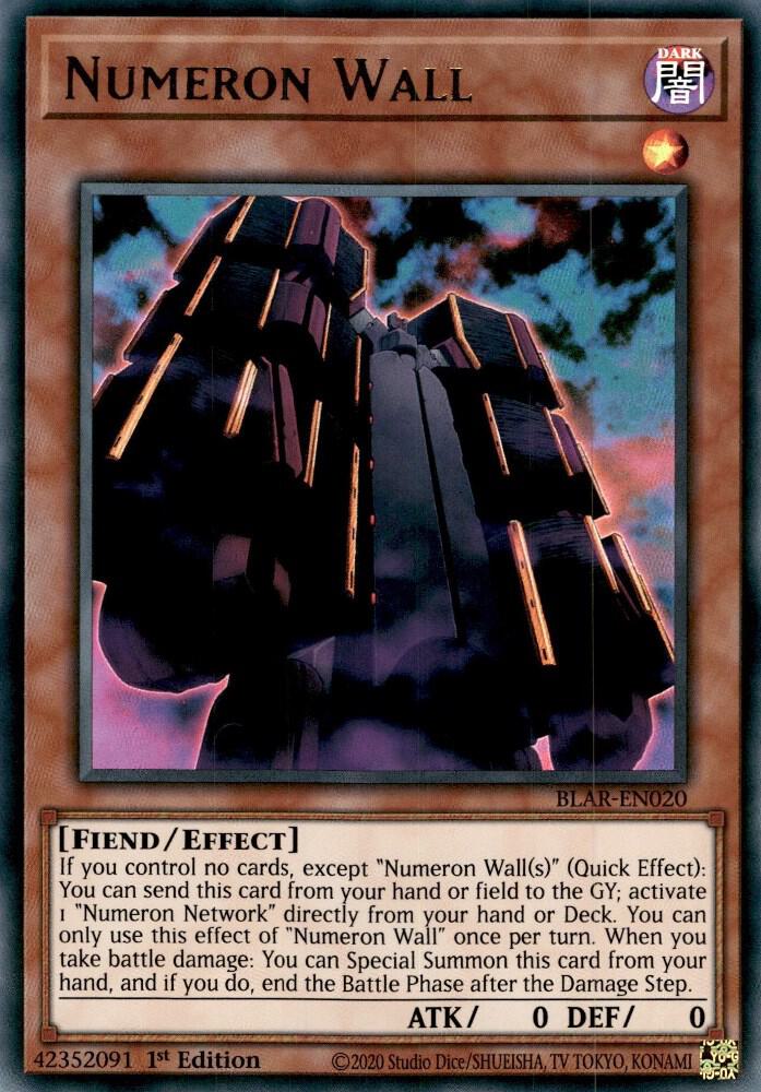 Numeron Wall BLAR-EN020 card from Battles of Legend: Armageddon