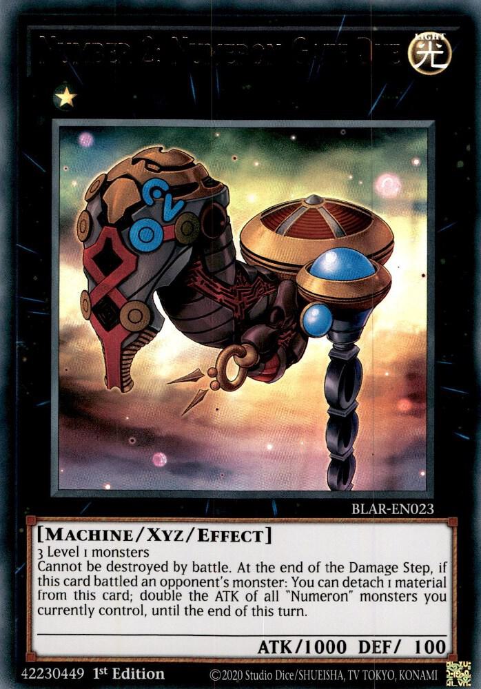 Number 2: Numeron Gate Dve BLAR-EN023 card from Battles of Legend: Armageddon