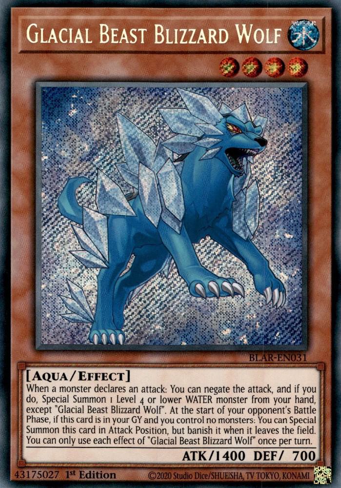 Glacial Beast Blizzard Wolf BLAR-EN031 card from Battles of Legend: Armageddon