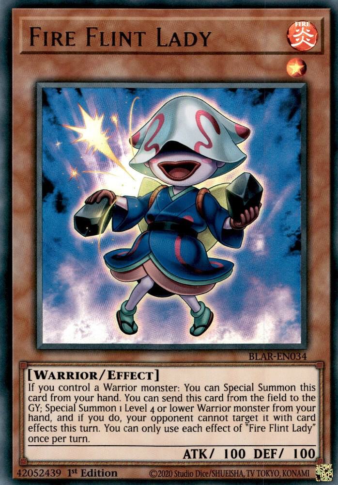 Fire Flint Lady BLAR-EN034 card from Battles of Legend: Armageddon