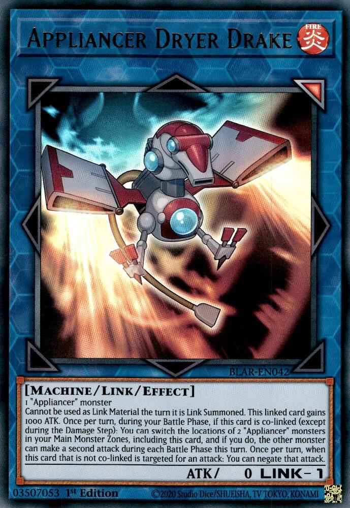 Appliancer Dryer Drake BLAR-EN042 card from Battles of Legend: Armageddon
