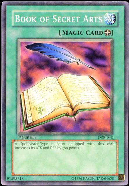Book of Secret Arts LOB-043 card from The Legend of Blue Eyes White Dragon