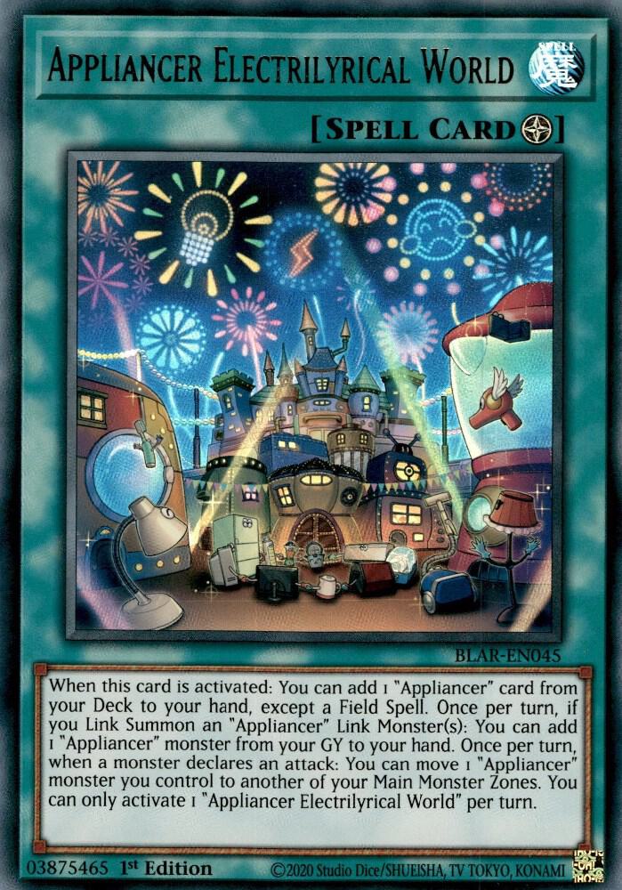 Appliancer Electrilyrical World BLAR-EN045 card from Battles of Legend: Armageddon