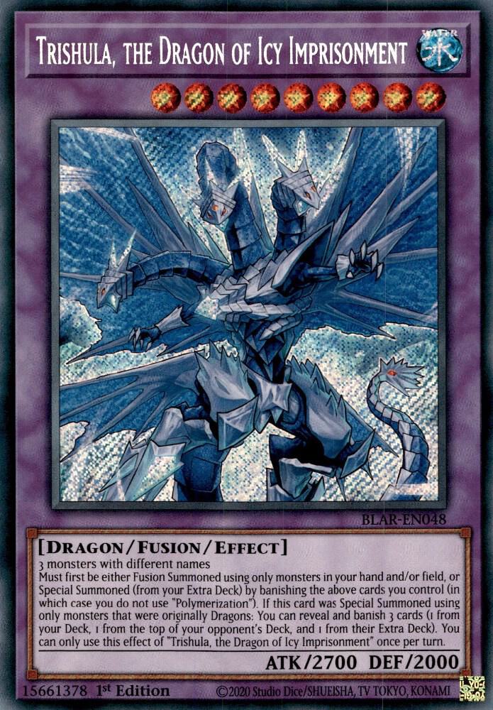 Trishula, the Dragon of Icy Imprisonment BLAR-EN048 card from Battles of Legend: Armageddon