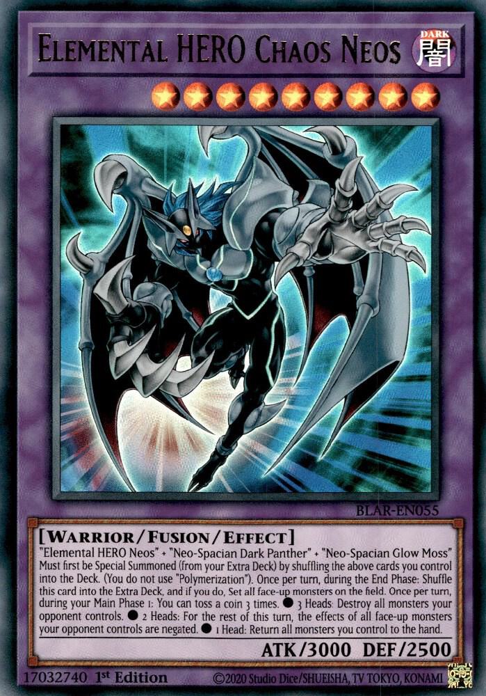 Elemental HERO Chaos Neos BLAR-EN055 card from Battles of Legend: Armageddon