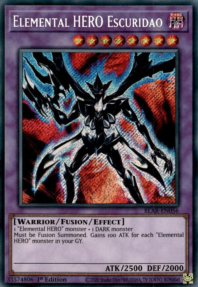 Elemental HERO Escuridao BLAR-EN056 card from Battles of Legend: Armageddon