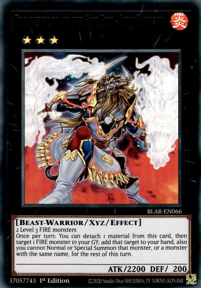 Brotherhood of the Fire Fist - Lion Emperor BLAR-EN066 card from Battles of Legend: Armageddon