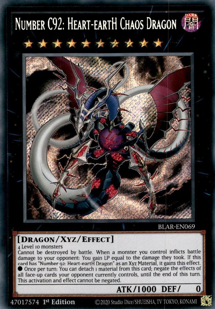 Number C92: Heart-eartH Chaos Dragon BLAR-EN069 card from Battles of Legend: Armageddon