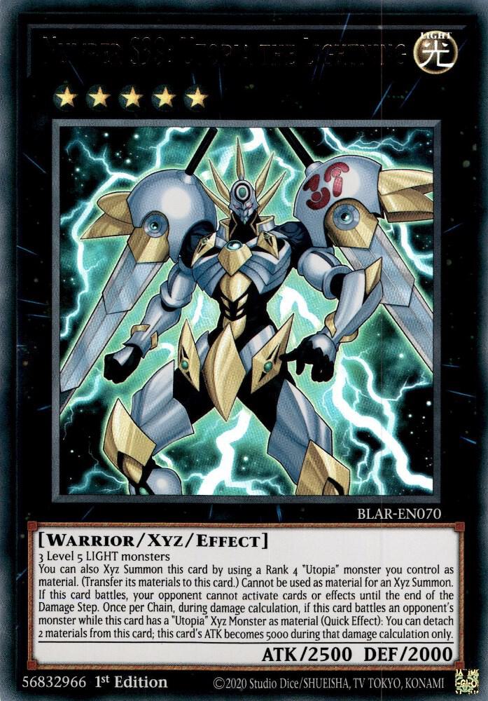 Number S39: Utopia the Lightning BLAR-EN070 card from Battles of Legend: Armageddon