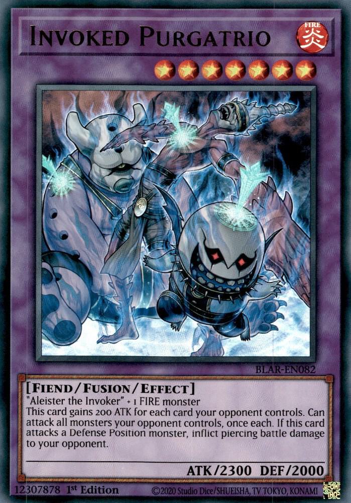 Invoked Purgatrio BLAR-EN082 card from Battles of Legend: Armageddon