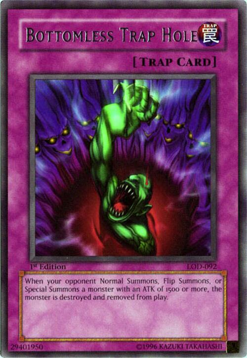 Bottomless Trap Hole LOD-092 card from Legacy of Darkness
