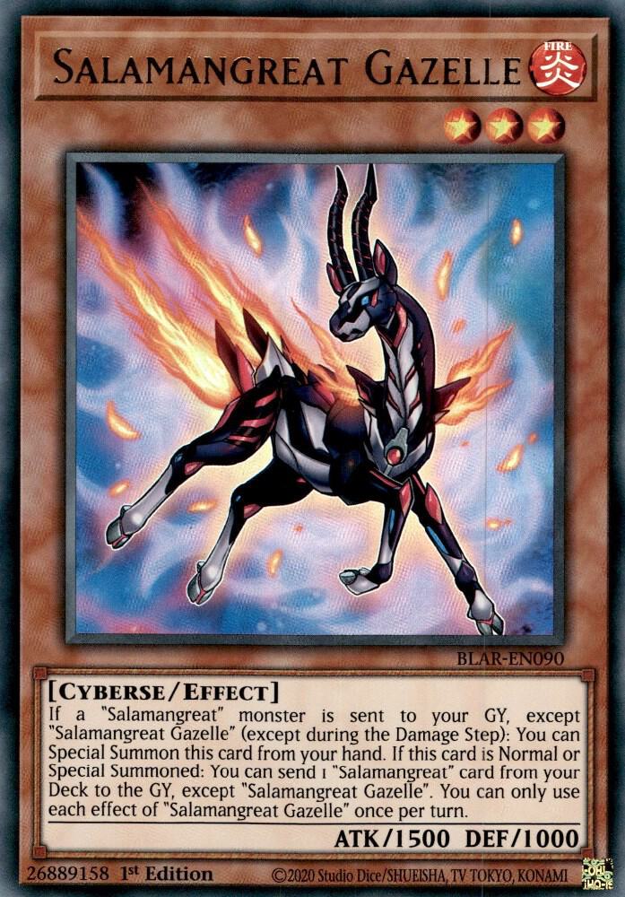 Salamangreat Gazelle BLAR-EN090 card from Battles of Legend: Armageddon