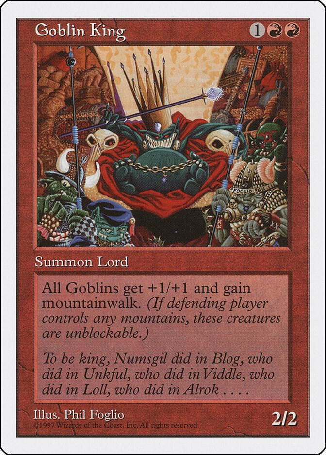 Goblin King card from Fifth Edition