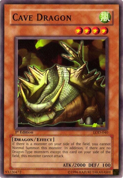 Cave Dragon LOD-040 card from Legacy of Darkness