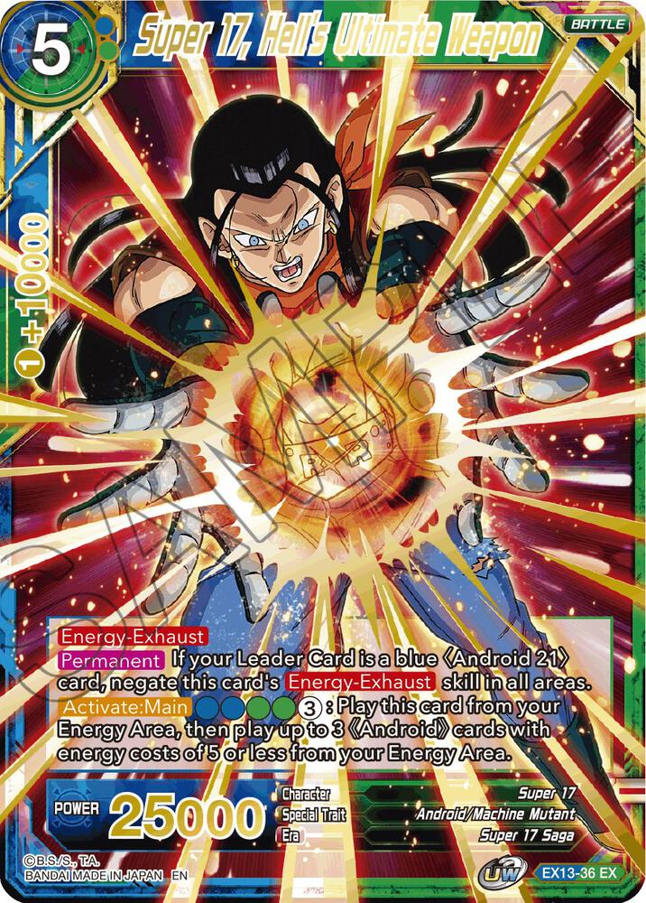 Super 17, Hell's Ultimate Weapon EX13-36 card from Special Anniversary Set 2020