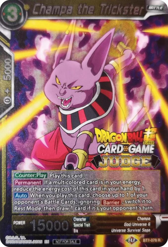 Champa the Trickster BT7-078 card from Judge Promotion Cards