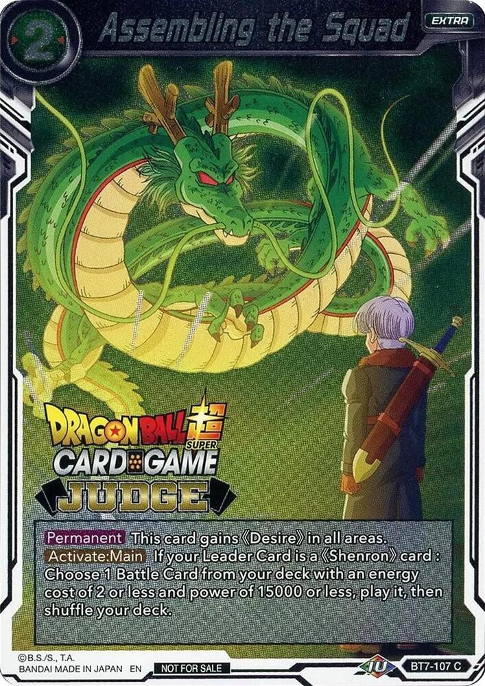 Assembling the Squad BT7-107 card from Judge Promotion Cards