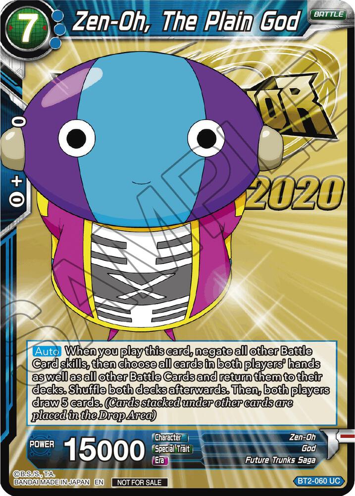 Zen-Oh, The Plain God BT2-060 card from Tournament Promotion Cards
