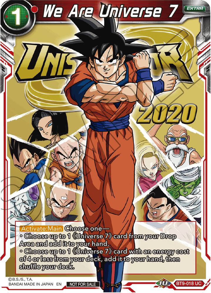We Are Universe 7 BT9-018 card from Tournament Promotion Cards