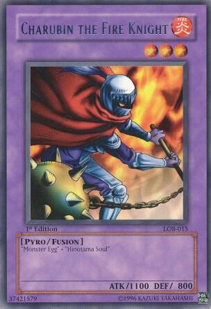 Charubin the Fire Knight LOB-015 card from The Legend of Blue Eyes White Dragon