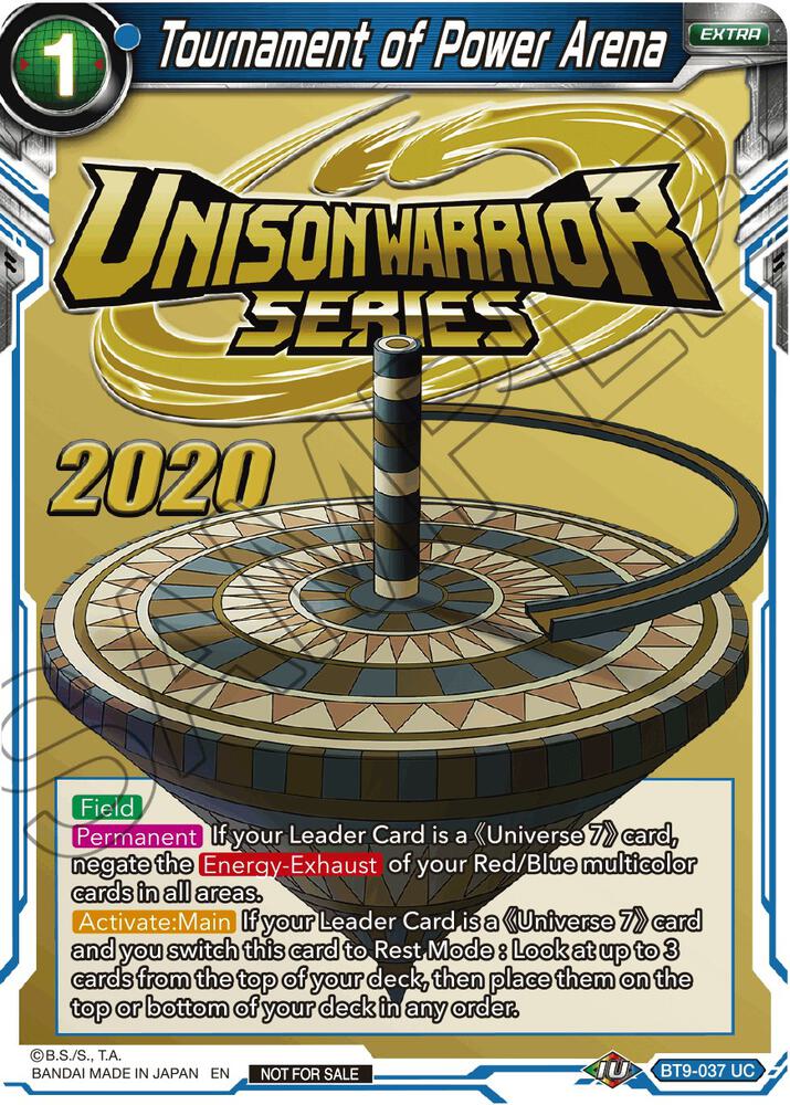 Tournament of Power Arena BT9-037 card from Tournament Promotion Cards